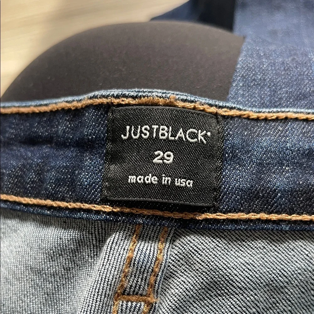 Just Black Dark Blue Denim Jeans Size 29 - Picture 2 of 5